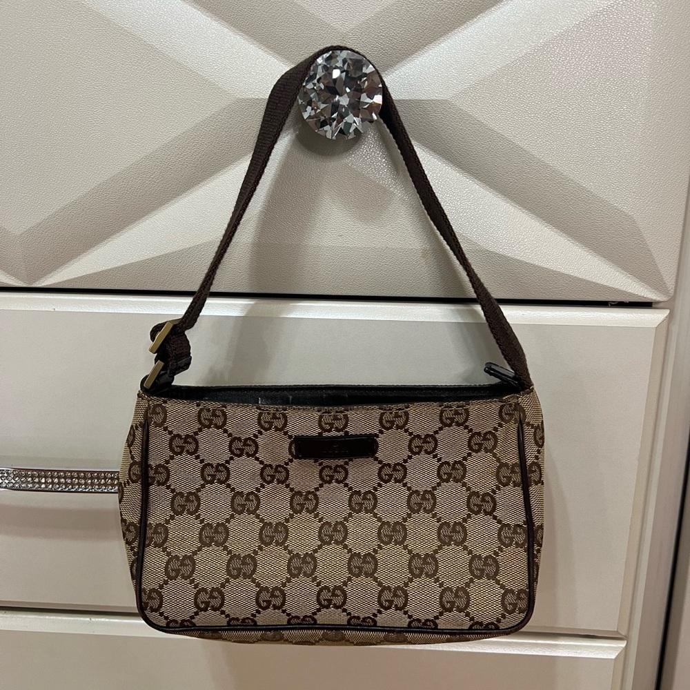 Brown Gucci purse